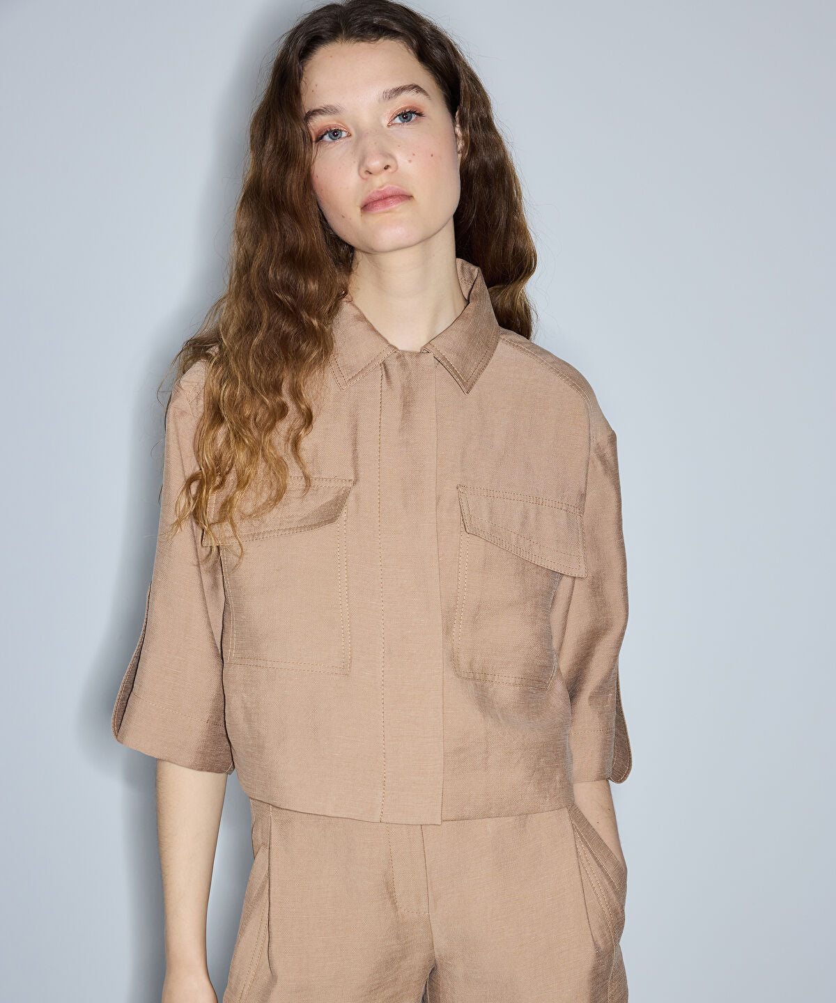 Zoomed Balloon Hem Jacket