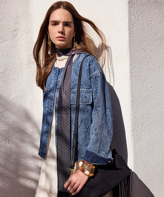 Print Denim Jacket