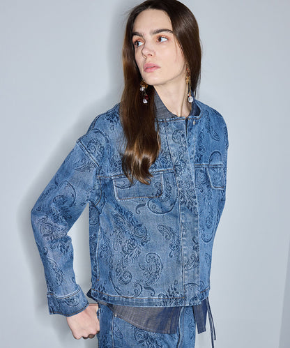 Print Denim Jacket