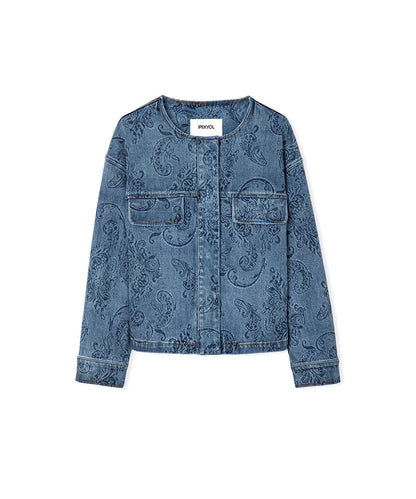 Print Denim Jacket