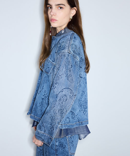 Print Denim Jacket