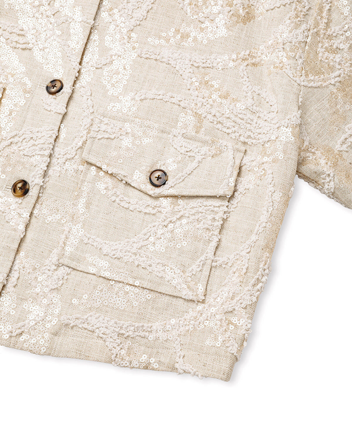 Zoomed Embellished Shirt Jacket