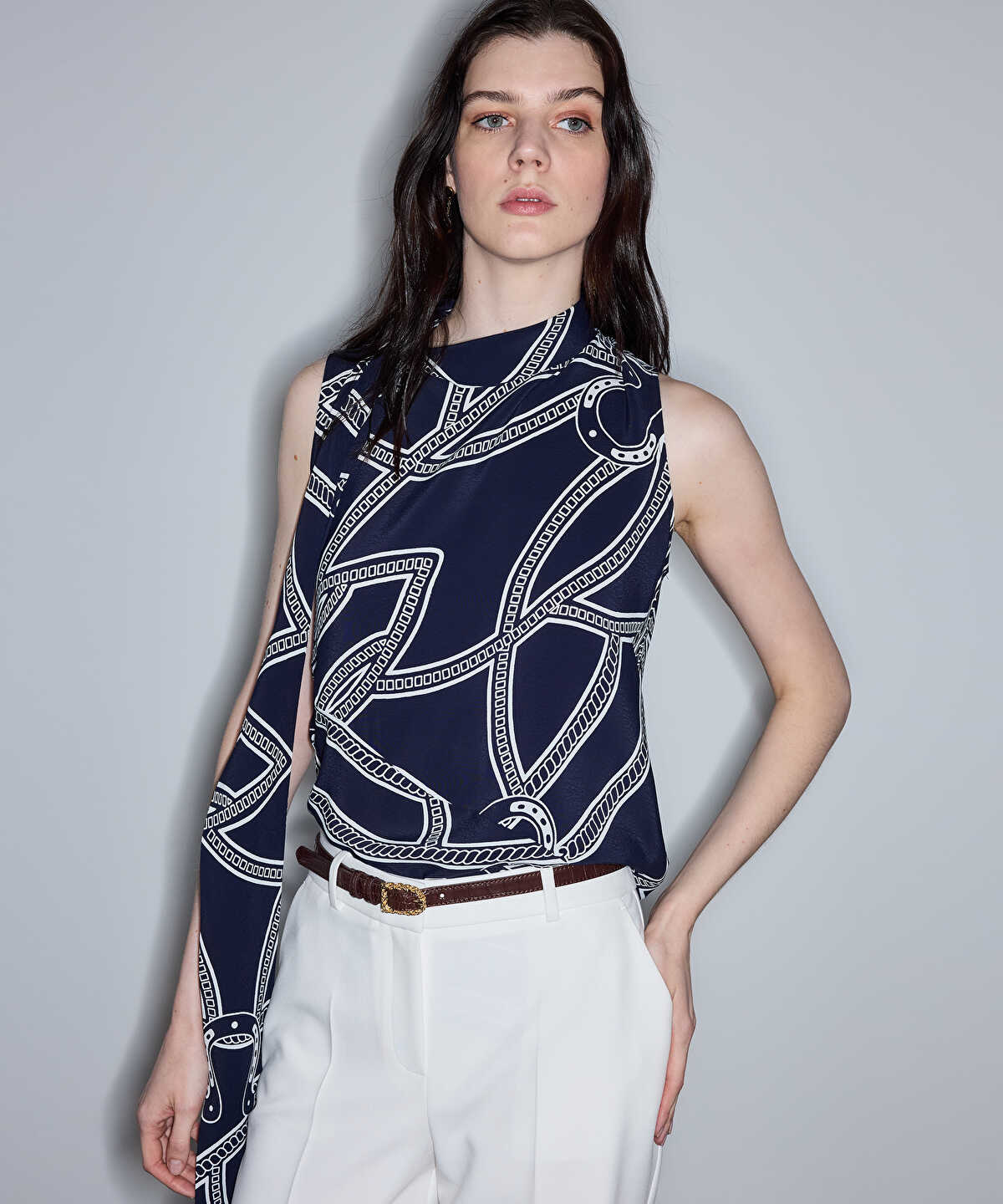 Zoomed Printed Viscose Blouse