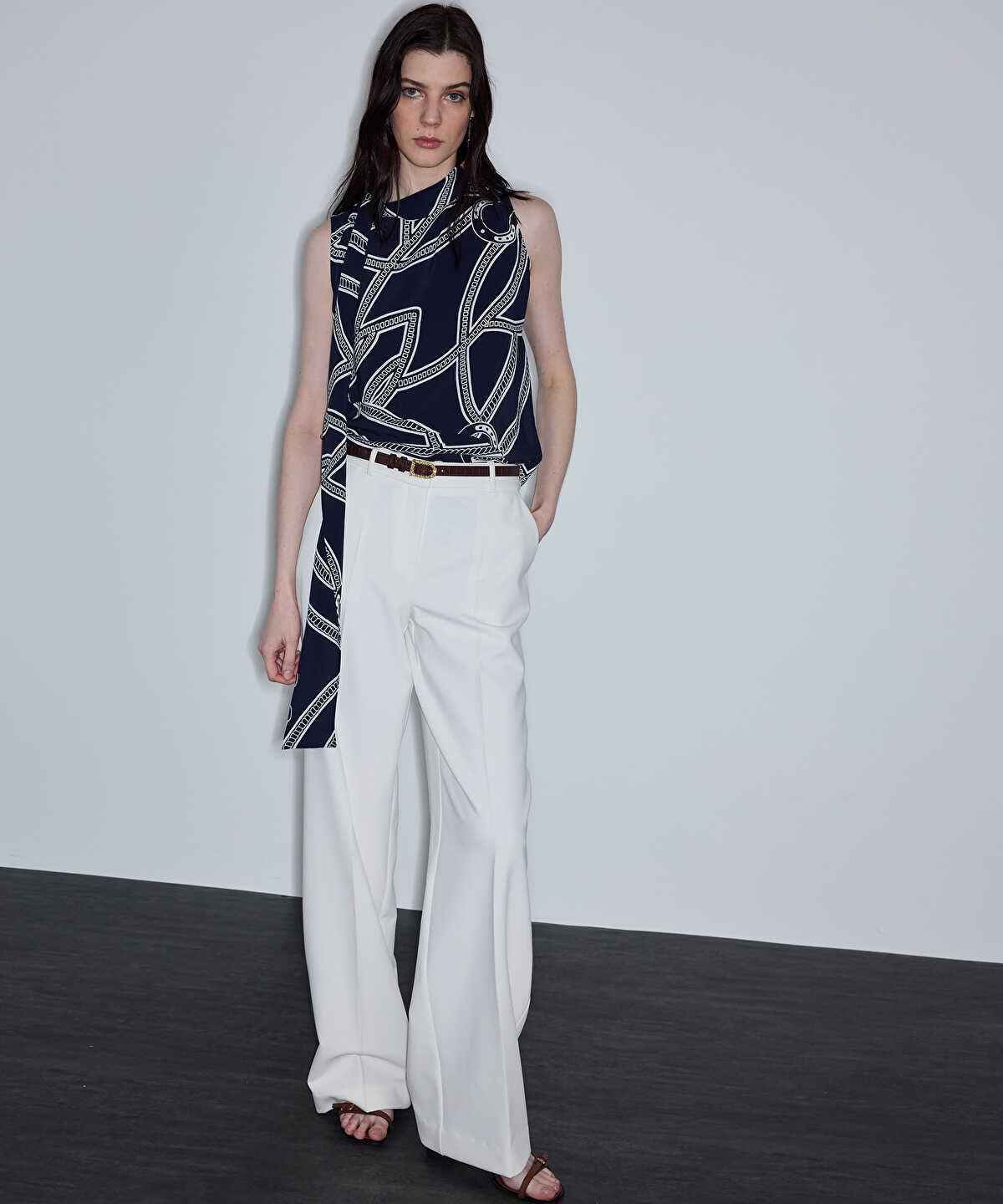 Zoomed Printed Viscose Blouse