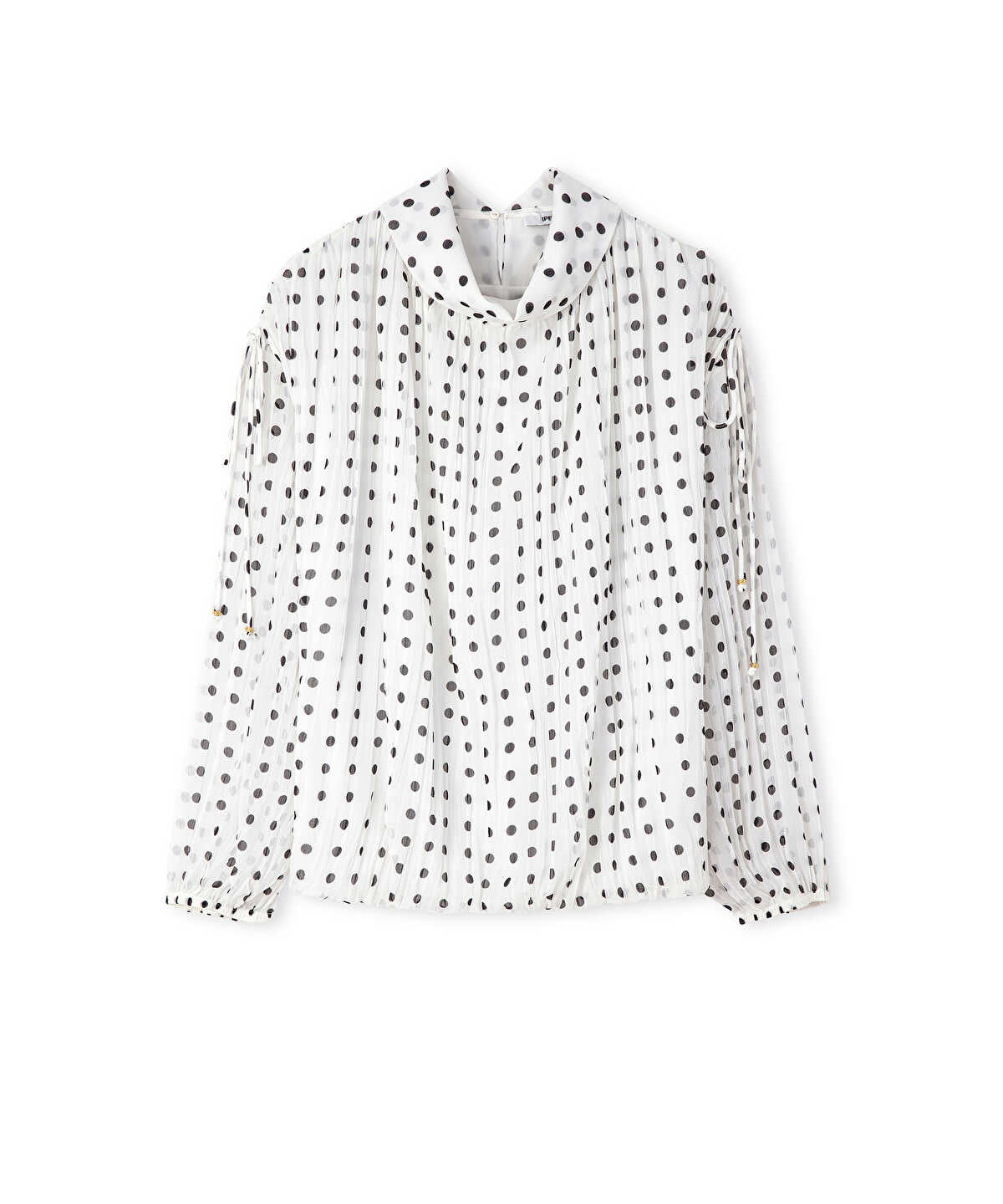 Zoomed Polka-Dot Chiffon Blouse
