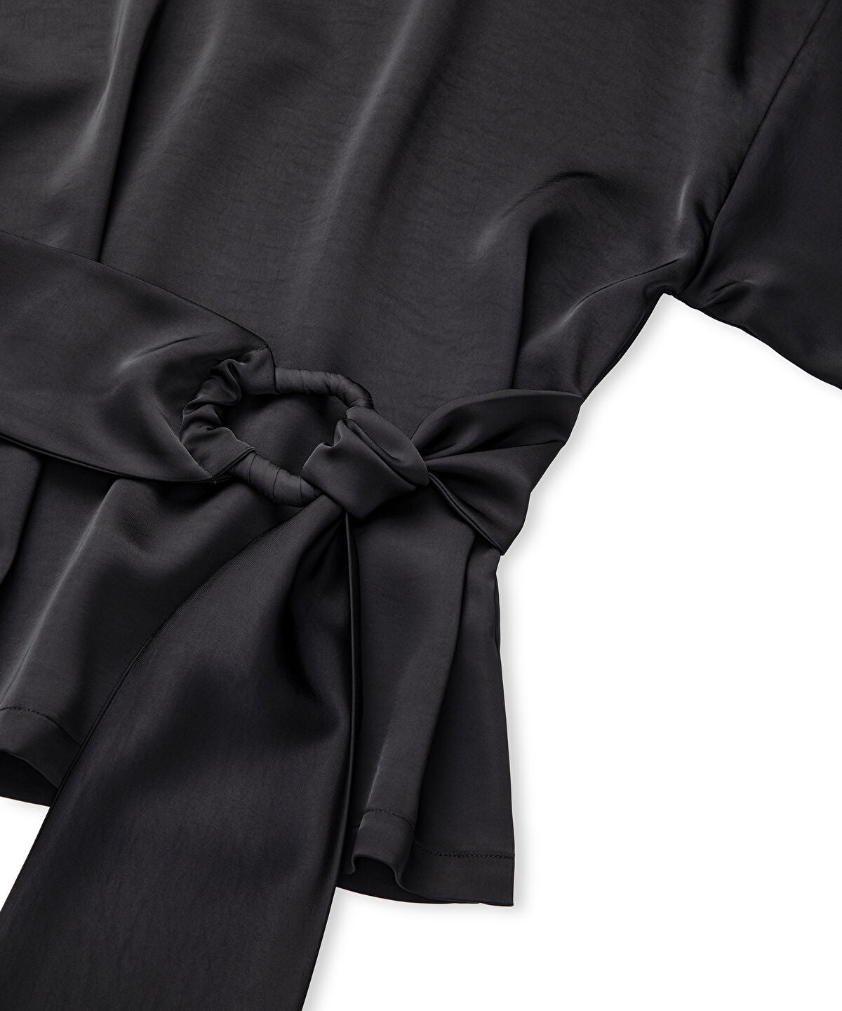 Zoomed Belted Satin Blouse
