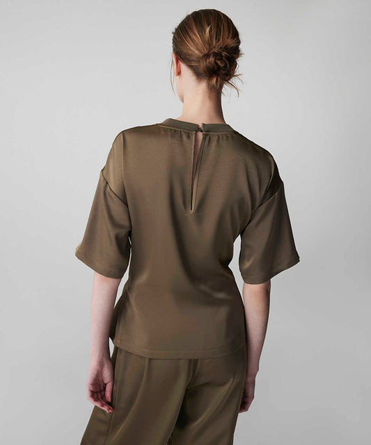 Belted Satin Blouse