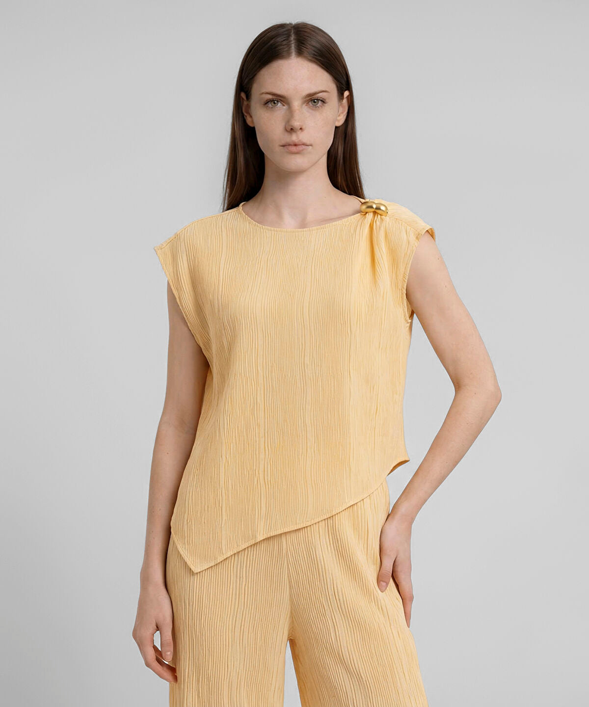 Crinkle-Effect Blouse
