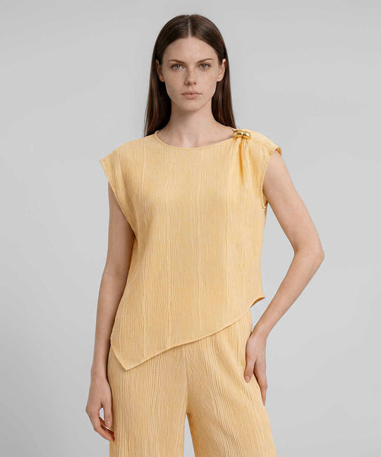 Crinkle-Effect Blouse