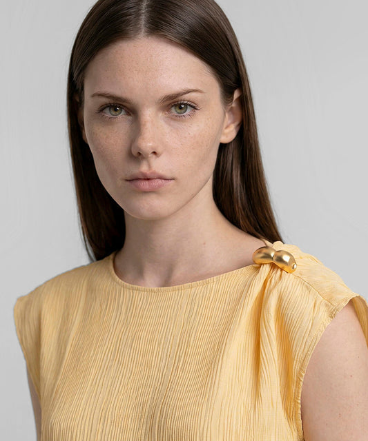 Crinkle-Effect Blouse