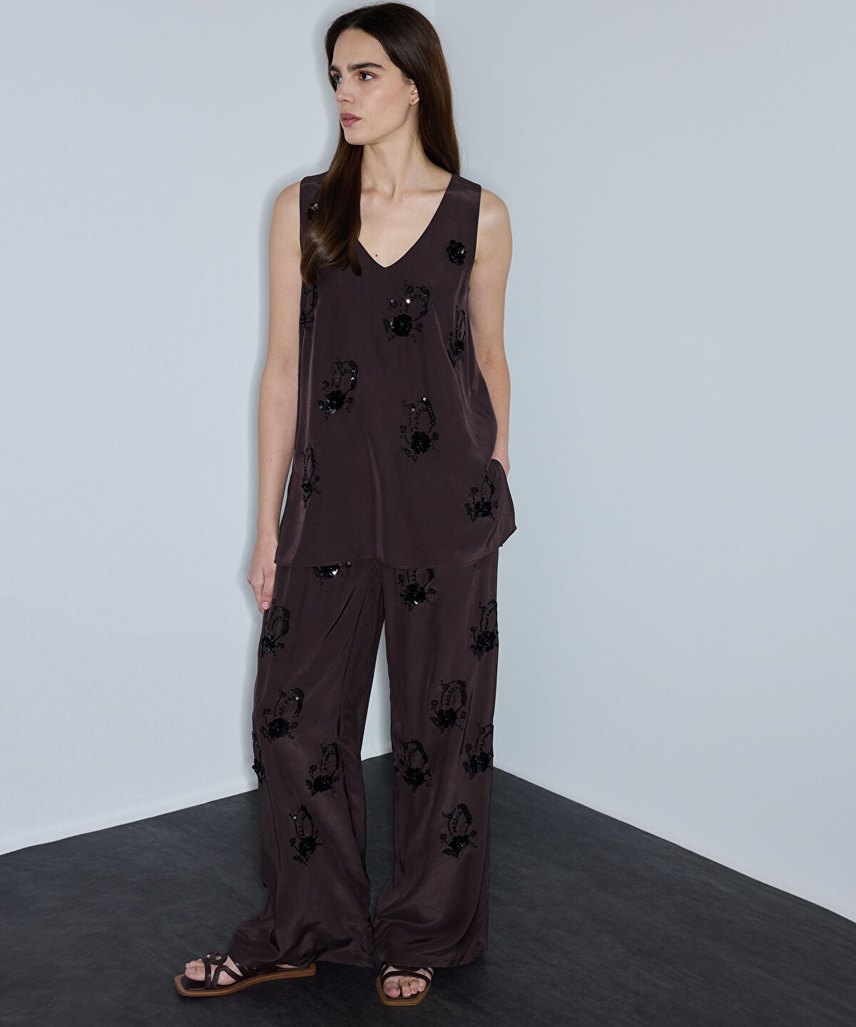 Zoomed Embellished Viscose Blouse