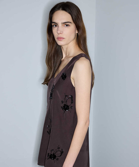 Embellished Viscose Blouse