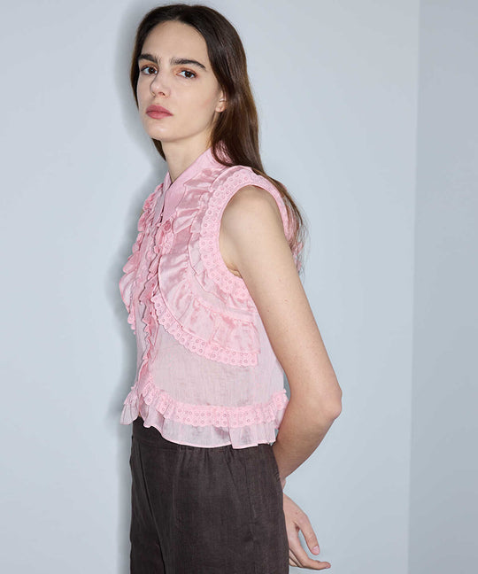 Ruffle Trimmed Blouse