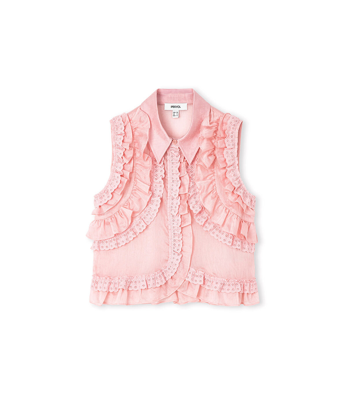 Zoomed Ruffle Trimmed Blouse
