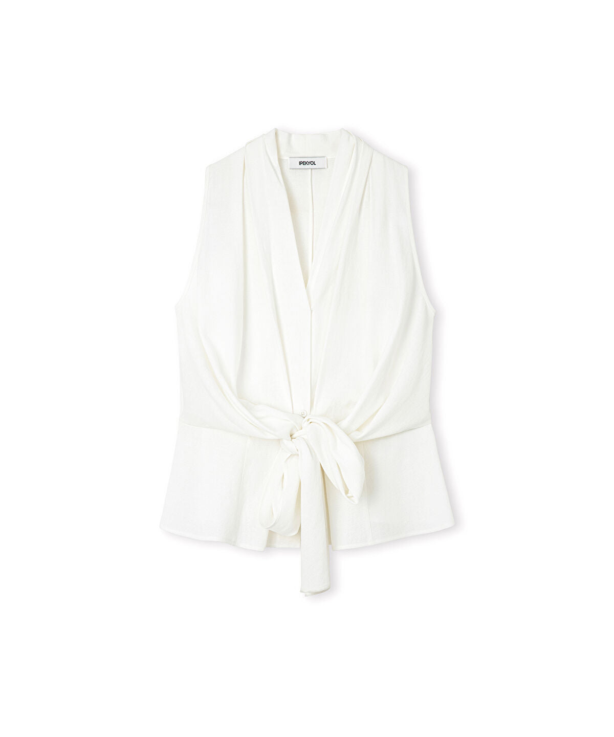 Halter Neck Tie-Waist Blouse