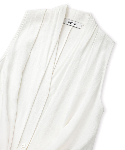 Halter Neck Tie-Waist Blouse