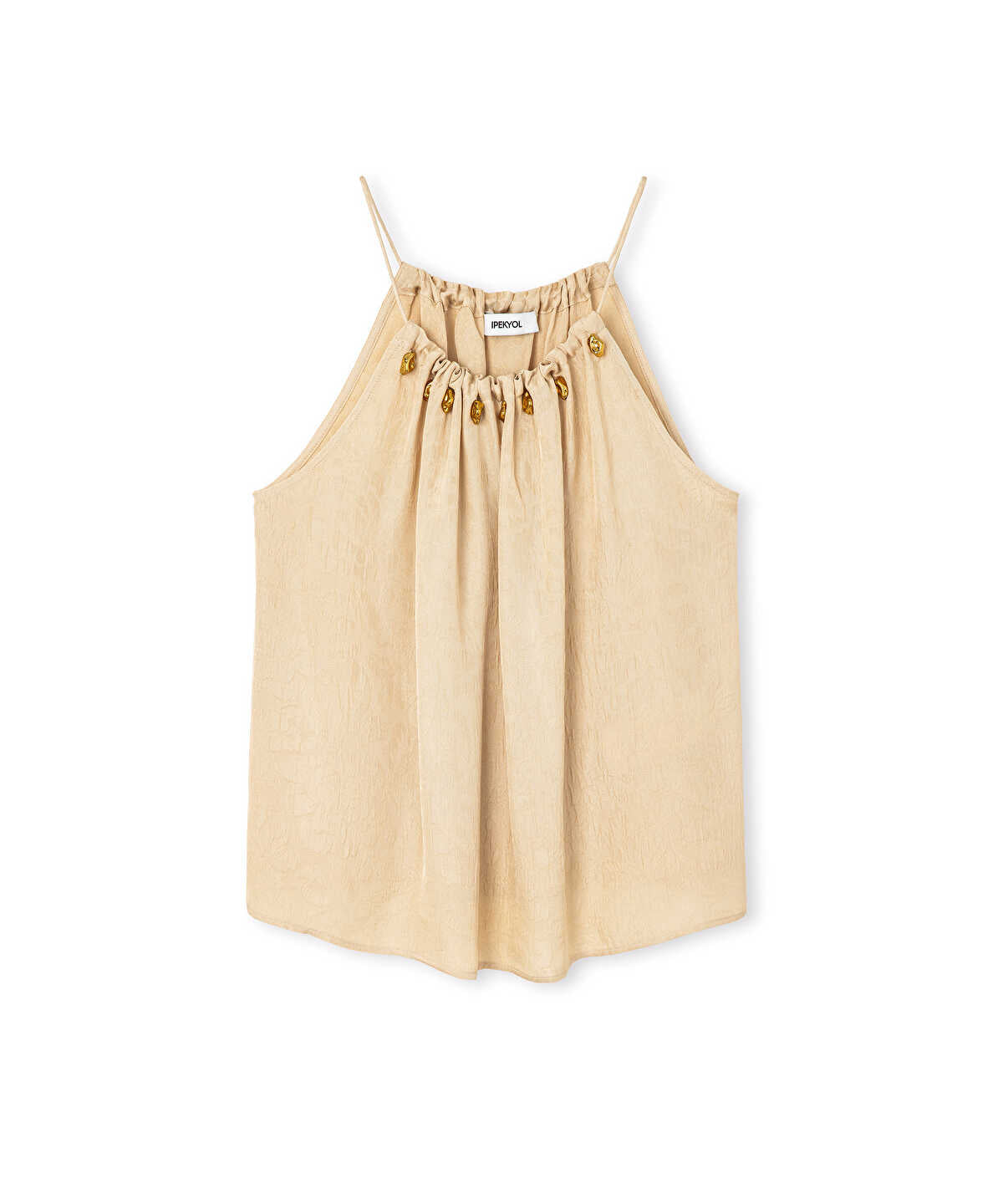 Zoomed Embellished Jacquard Blouse