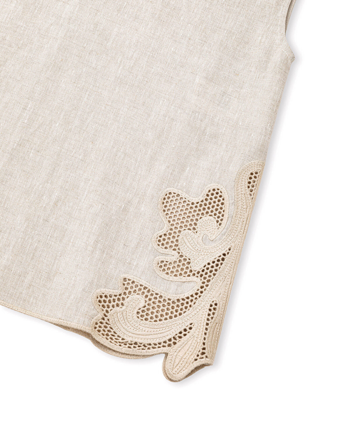 Zoomed Embroidered Linen Blouse