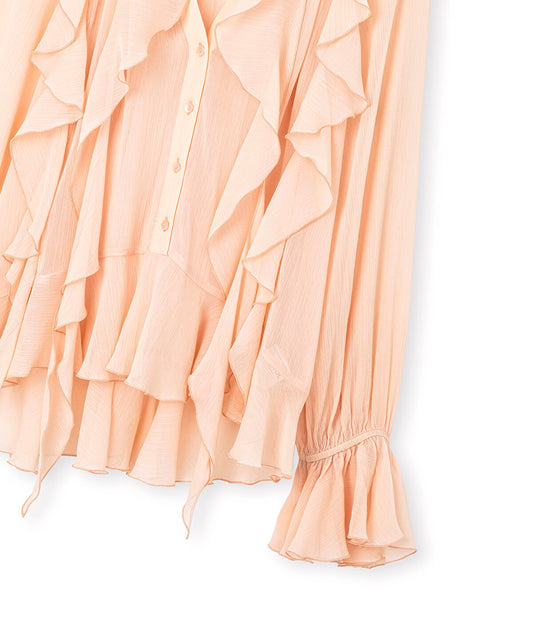 Ruffled Chiffon Blouse