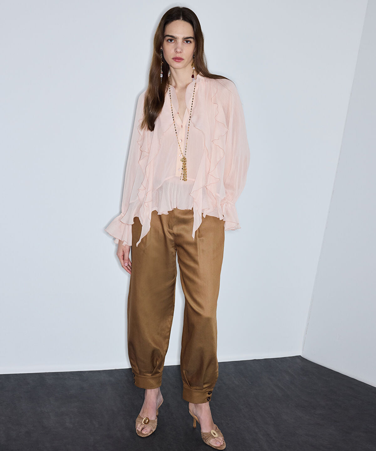 Ruffled Chiffon Blouse
