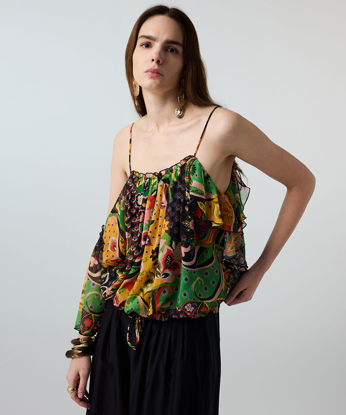 Zoomed Printed Chiffon Blouse