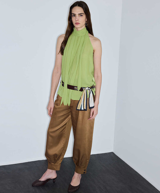 Halter-Neck Chiffon Blouse