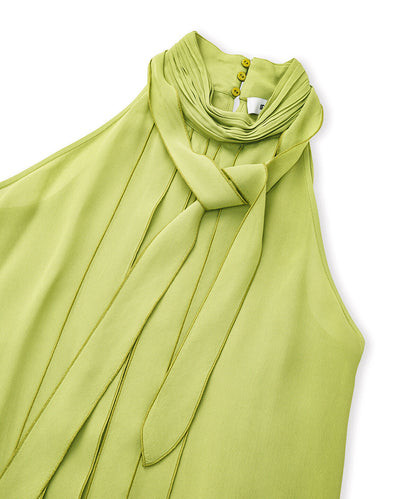 Halter-Neck Chiffon Blouse