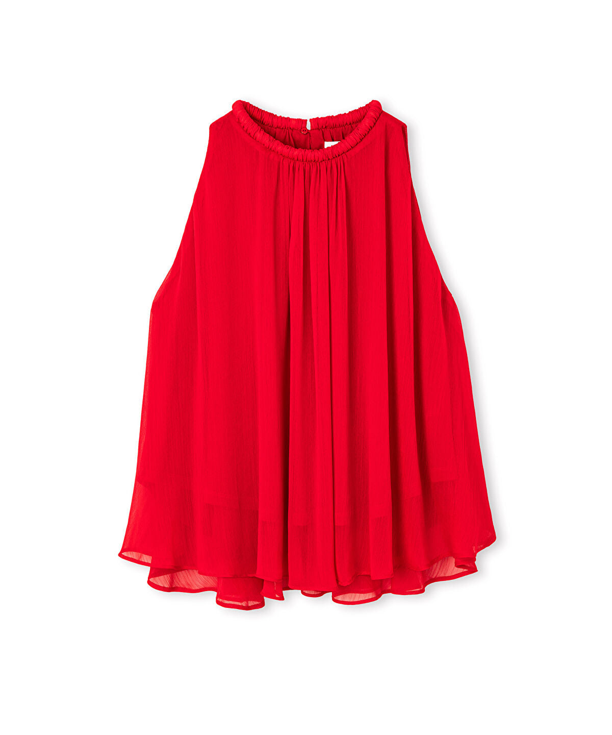 Zoomed Halter-Neck Chiffon Blouse