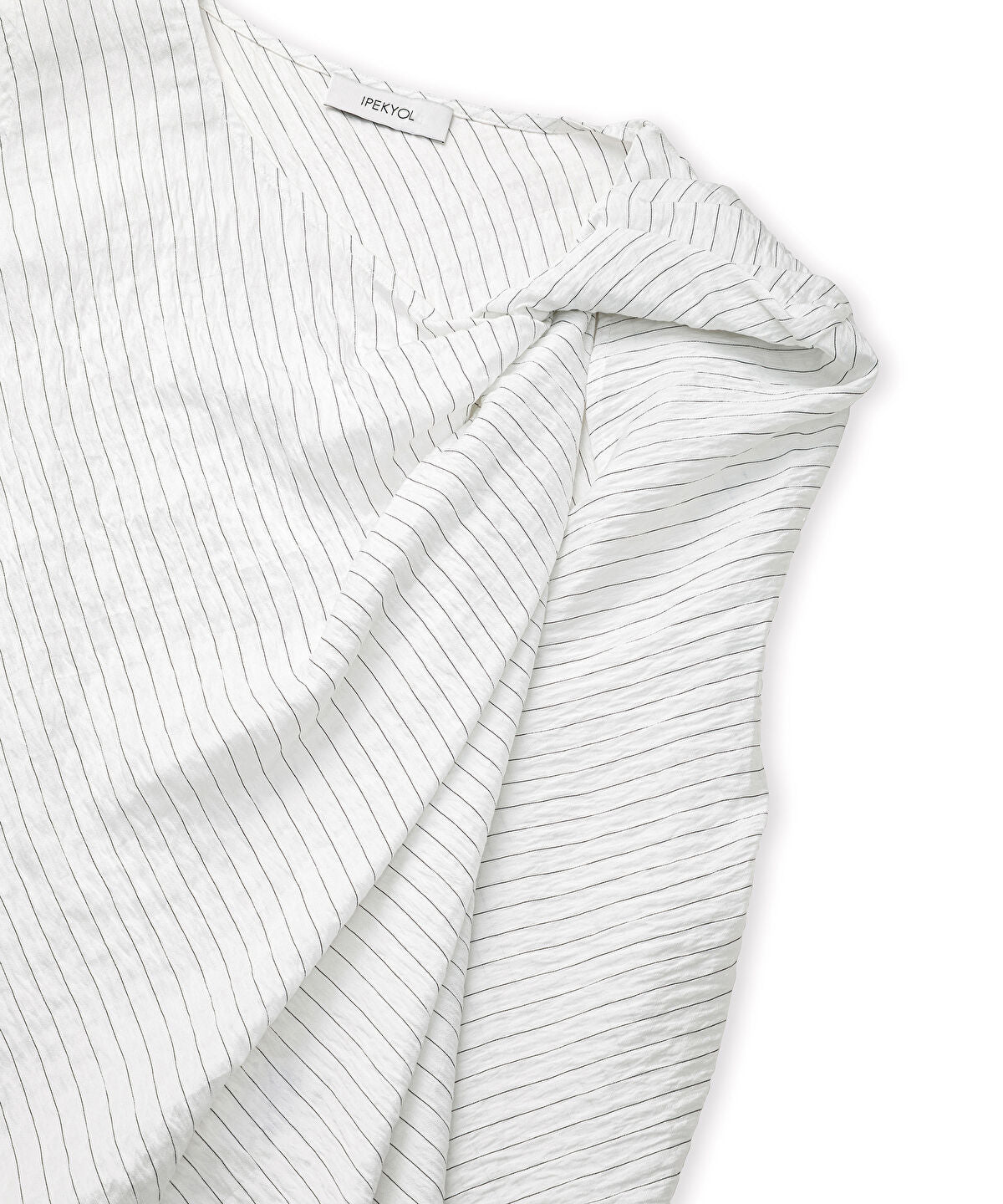 Asymmetric Twisted Striped Blouse