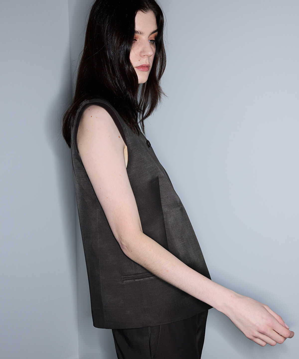 Zoomed Belted Vest