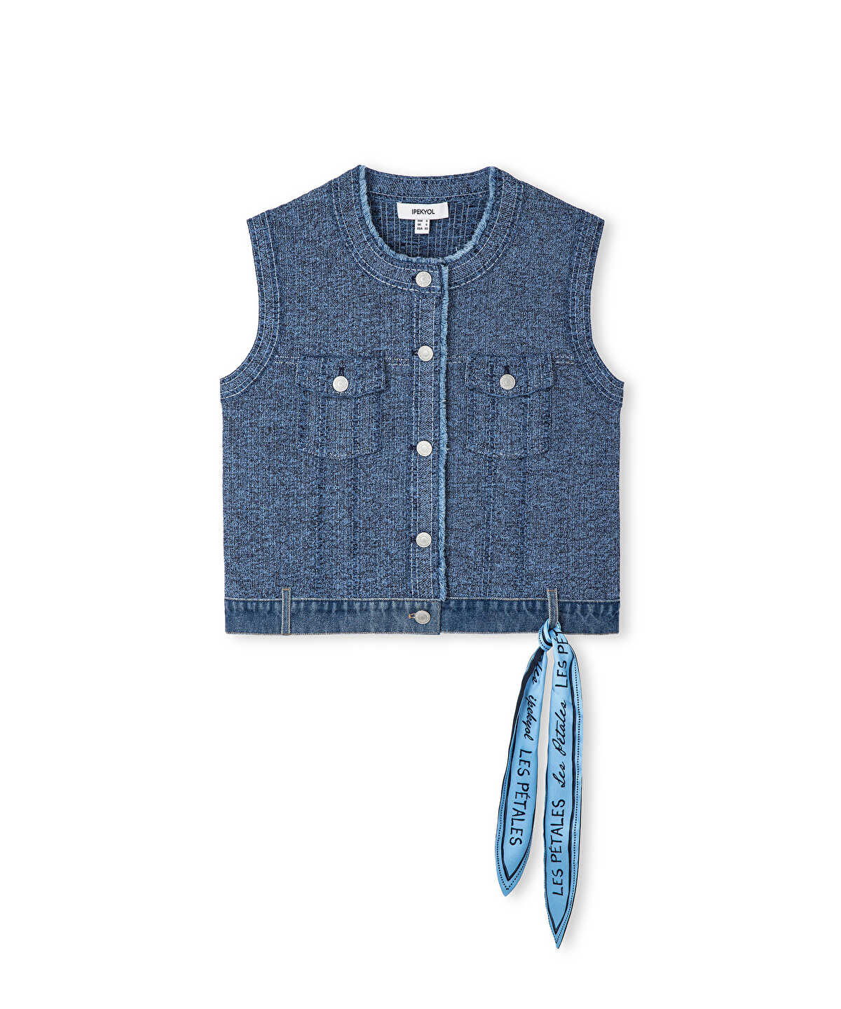 Zoomed Mixed Knit Vest 