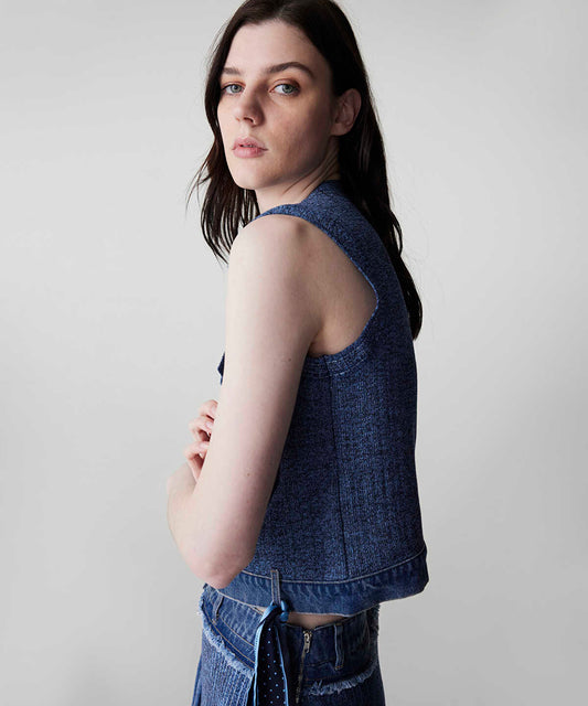 Mixed Knit Vest 