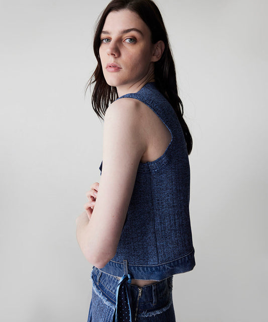 Mixed Knit Vest 