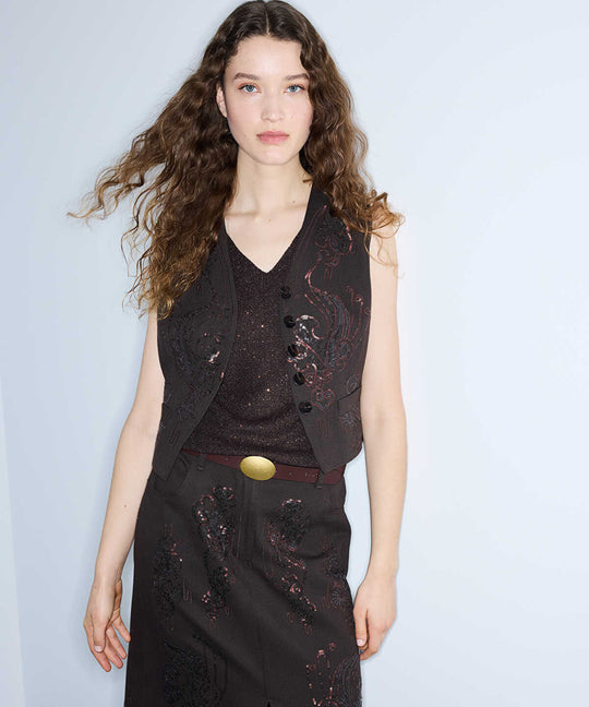 Embroidered and Embellished Vest