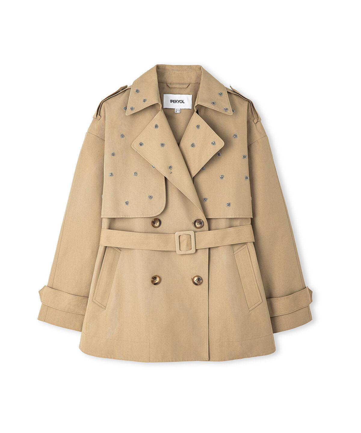 Zoomed Embellished Trench Coat