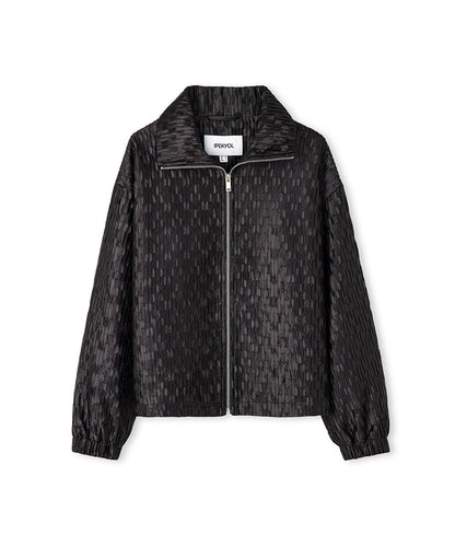 Textured Bomber Coat
