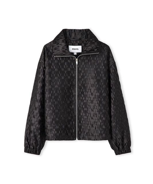 Textured Bomber Coat