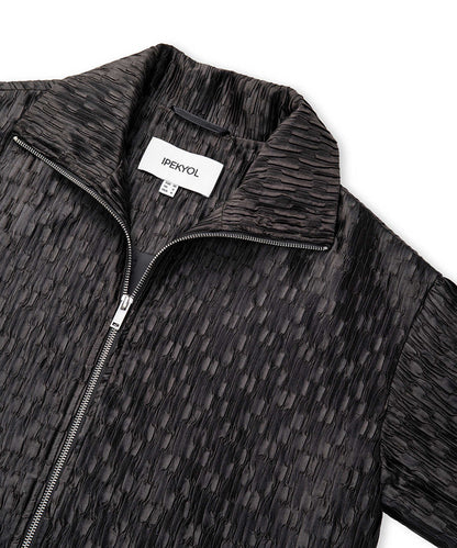 Textured Bomber Coat