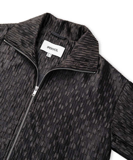 Textured Bomber Coat