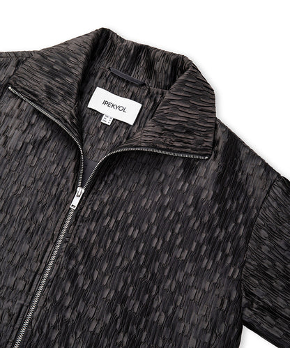 Textured Bomber Coat