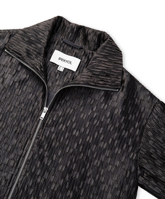 Textured Bomber Coat