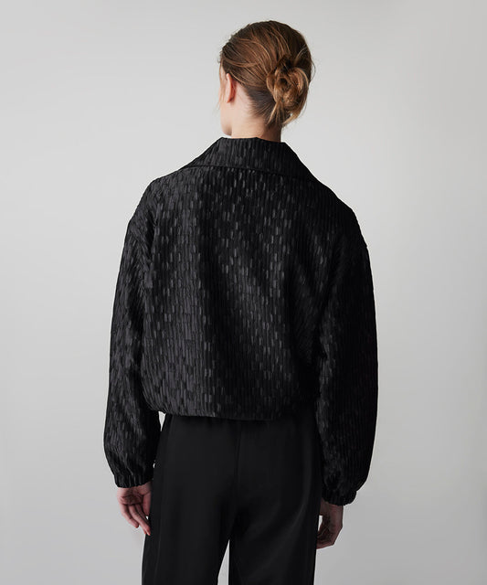 Textured Bomber Coat