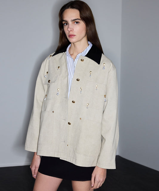 Embellished Non Denim Coat