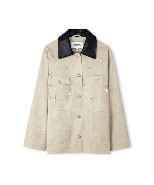 Embellished Non Denim Coat