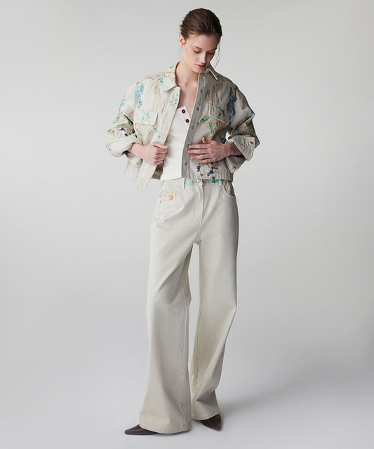 Embroidered Sequinned Coat