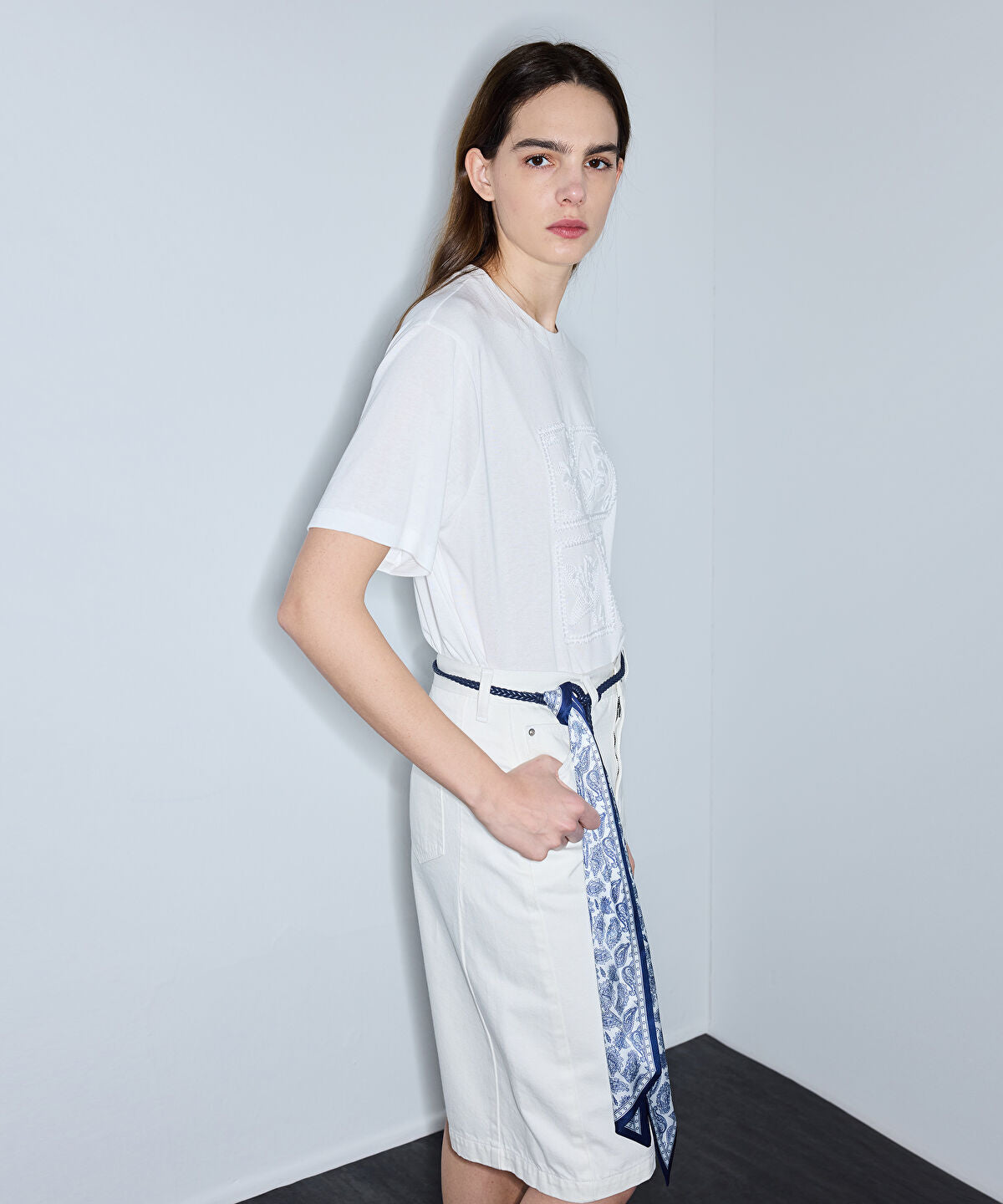 Zoomed Belted Bermuda Shorts