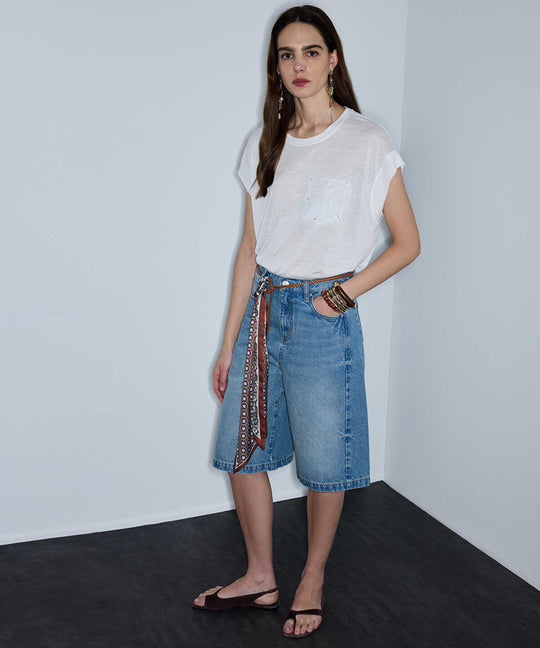 Bermuda Shorts with Belt