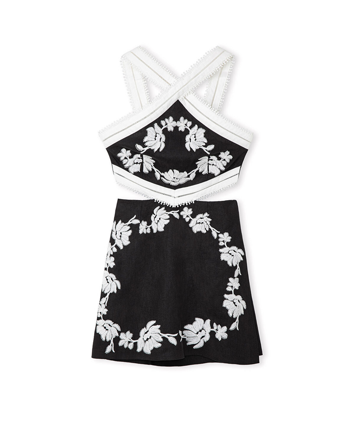 Embroidered Short Jumpsuit