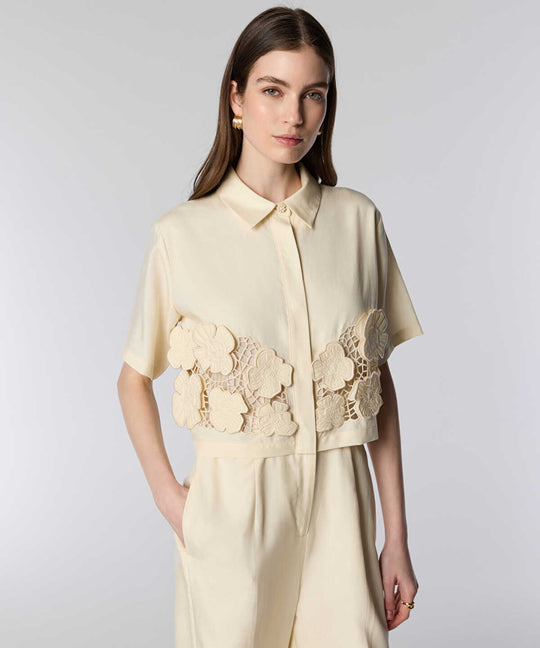 Floral Applique Wide Leg Jumpsuit