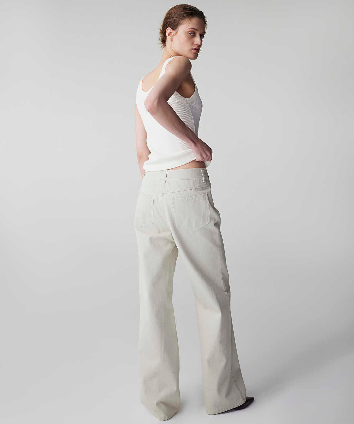 Embroidered Non-Denim Jeans